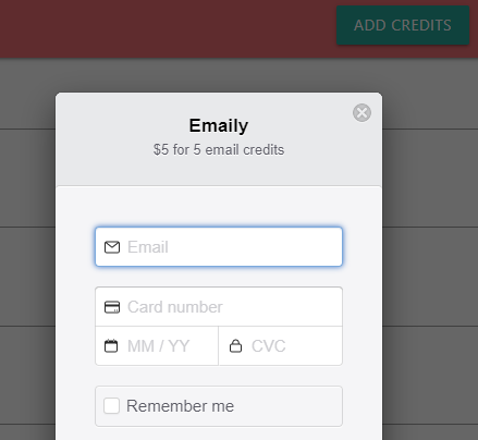 Screenshot of Emaily app