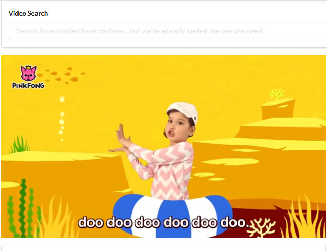 Screenshot of video search